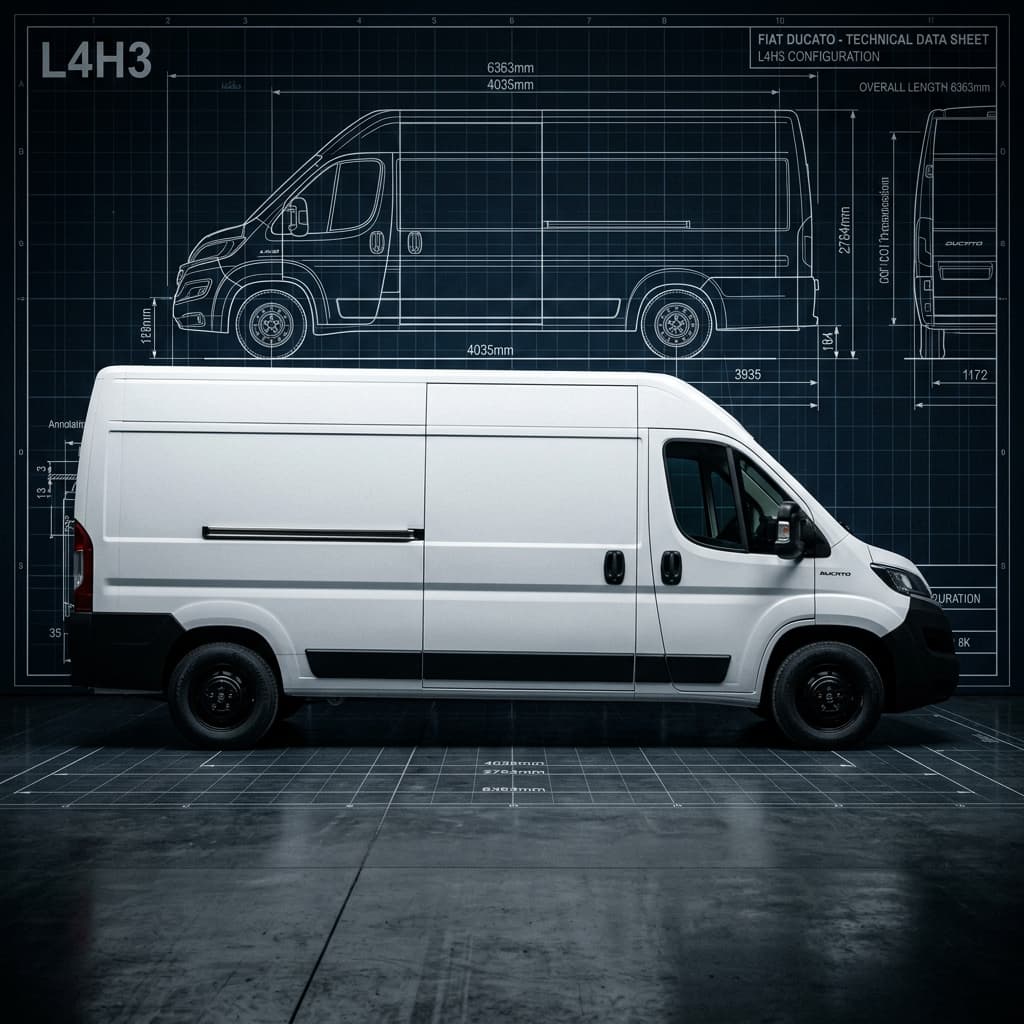 FIAT DUCATO technical schematic for campervan conversion